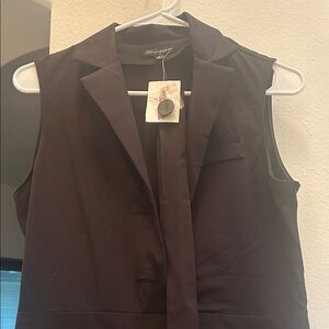 Brown Sleeveless Jacket